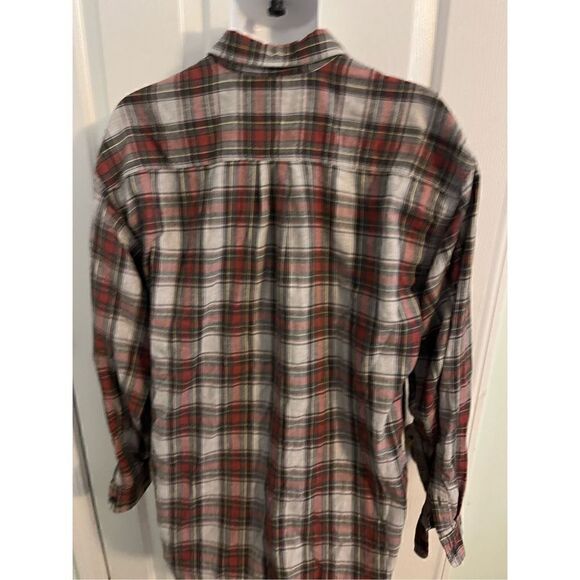 J. Crew Y2K Distressed Flannel Cotton Plaid Long Sleeve. Size XL - Picture 6 of 6